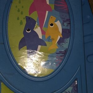 Colorful Shark Design Blue Case